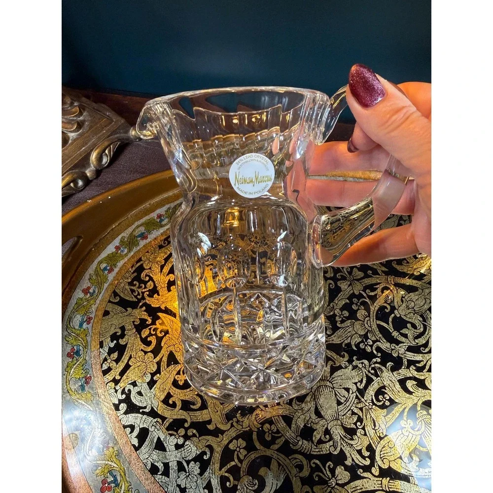 Vintage‎ Neiman Marcus Lead Crystal Creamer Pitcher